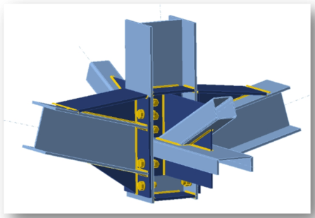 Modélisation 3D d'un assemblage de structure métallique