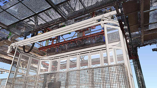 Nuage de points issu d'un scan laser 3D CEDETI INGENIERIE