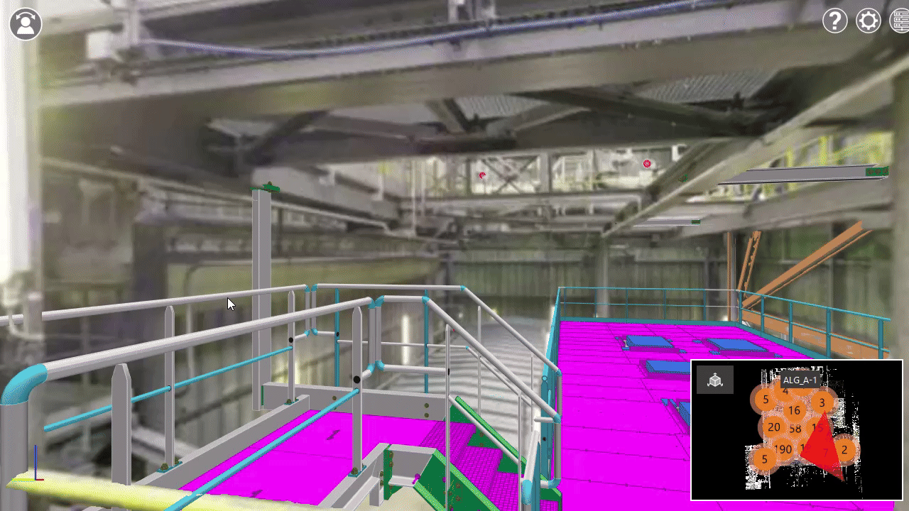 Visionnage à 360° d'un relevé scan laser 3D CEDETI INGENIERIE
