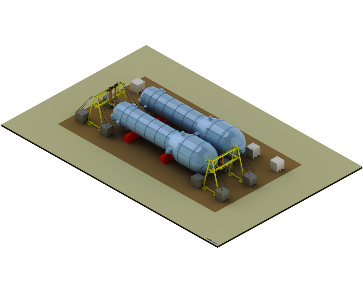 Portique pour démantèlement de générateur vapeur de centrale nucléaire