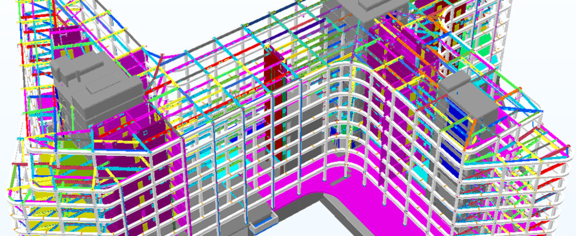 BNP Curve à Paris – Bâtiment tertiaire R+7 – Etude EXE des planchers métalliques