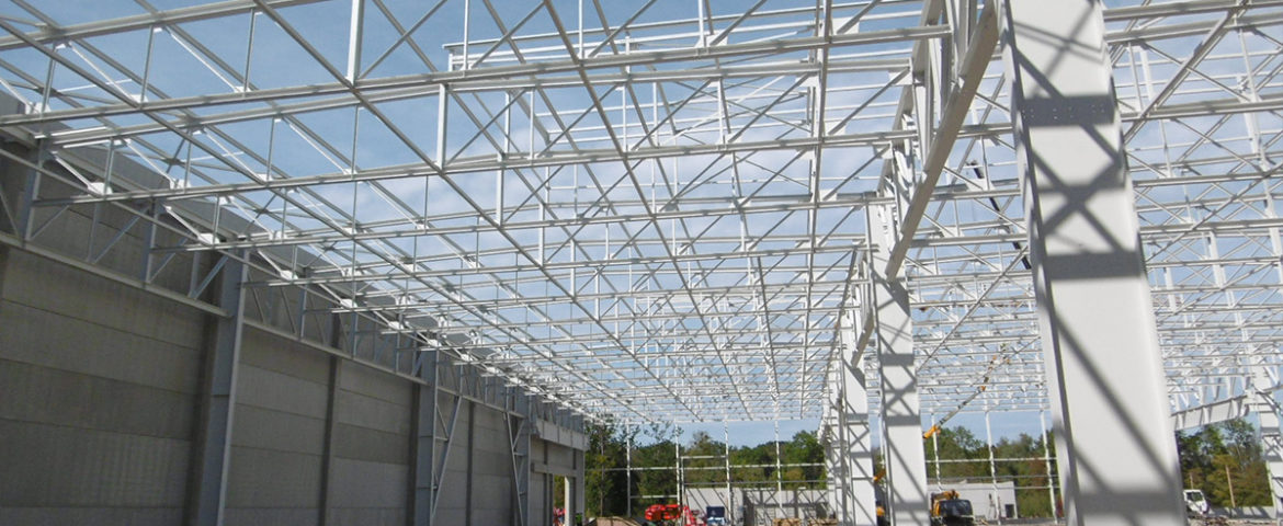 KUHN MGM – Extension de l’unité de réception – montage – expédition. Etudes AVP-PRO-EXE. Environ 2400T de charpente.